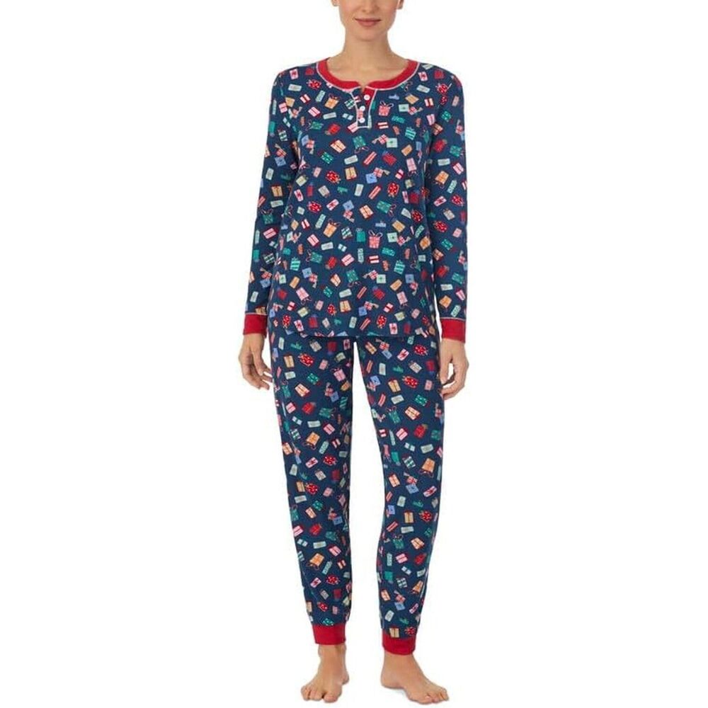 Cuddl Duds Women's Long Sleeve Sweater Knit Pajama Set L NWT